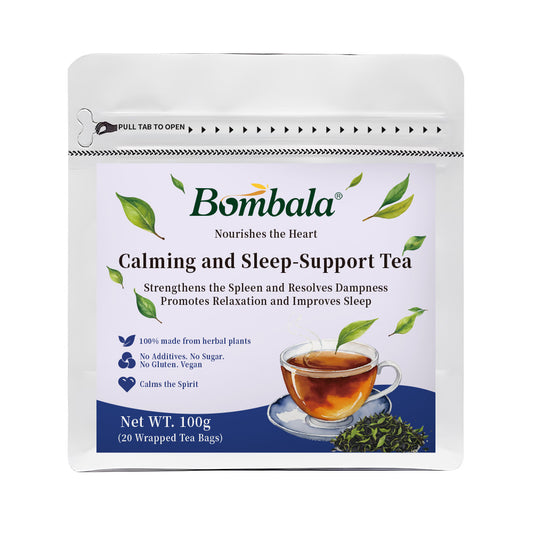 Calming and Sleep-Support Tea - 25 ingredients- jujube seed poria cocos tea (20Bags in 1 Pack)